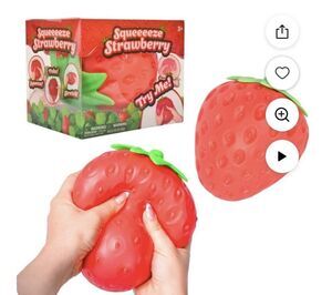 Sunny Days Jumbo Squeezy Strawberry Squishy Toy Stress Relief Sensory Fun Viral